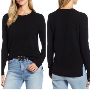 Halogen | 100% Cashmere crew neck sweater size XS petite black